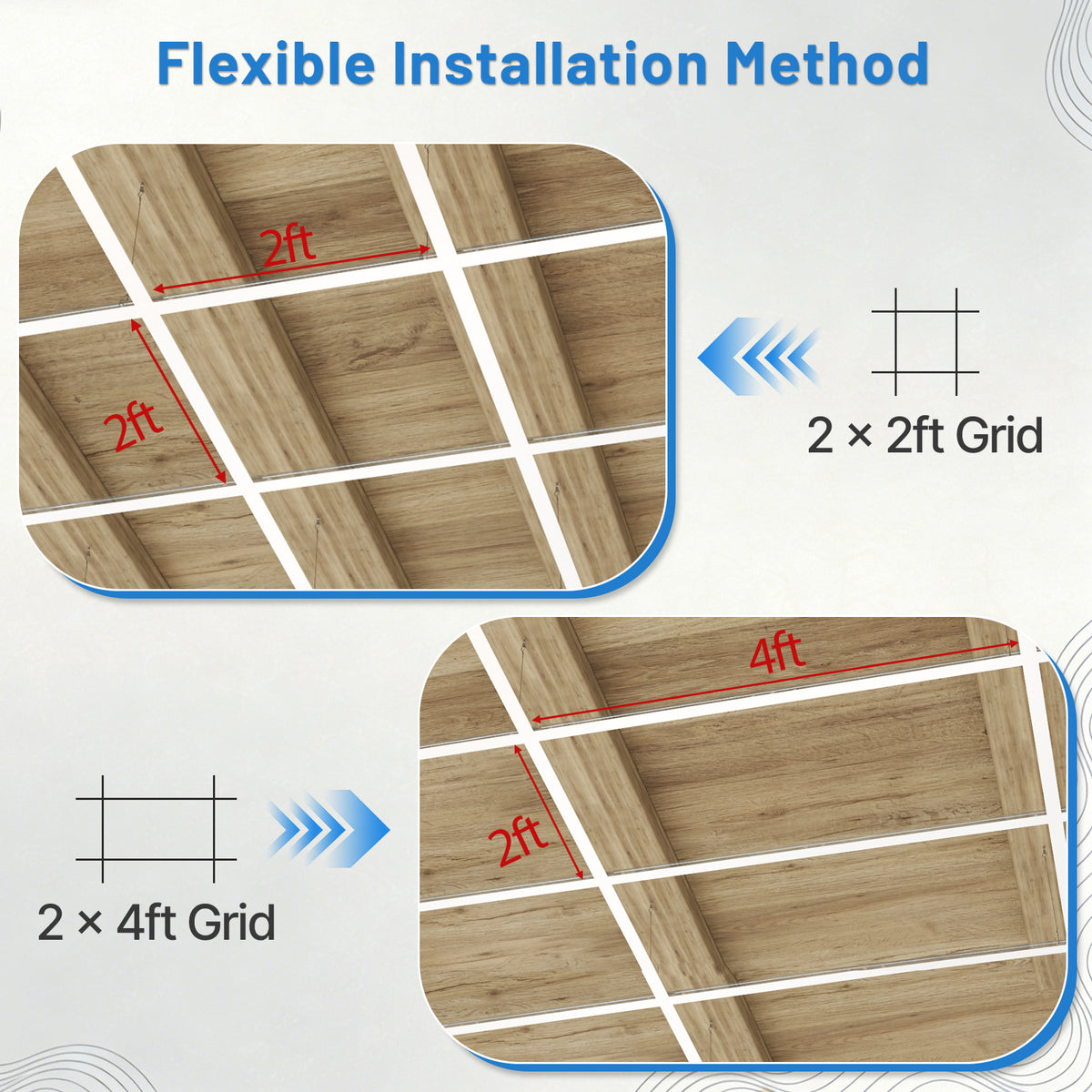 BaseNoir Drop Ceiling Grid System Complete Kit, Black & White Options