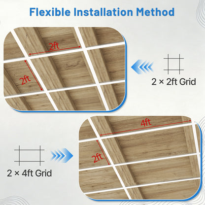 BaseNoir Drop Ceiling Grid System Complete Kit, Black & White Options