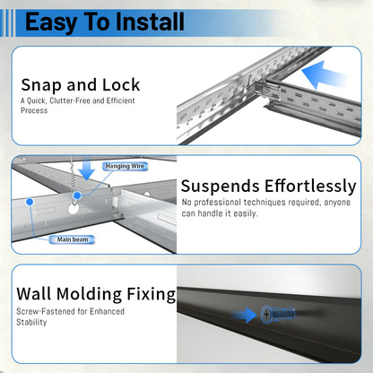 BaseNoir Drop Ceiling Grid System