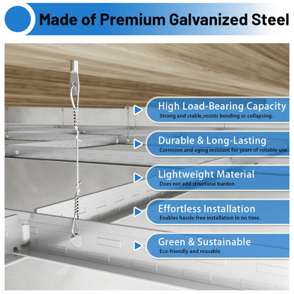 BaseNoir Drop Ceiling Grid System Complete Kit, Black & White Options