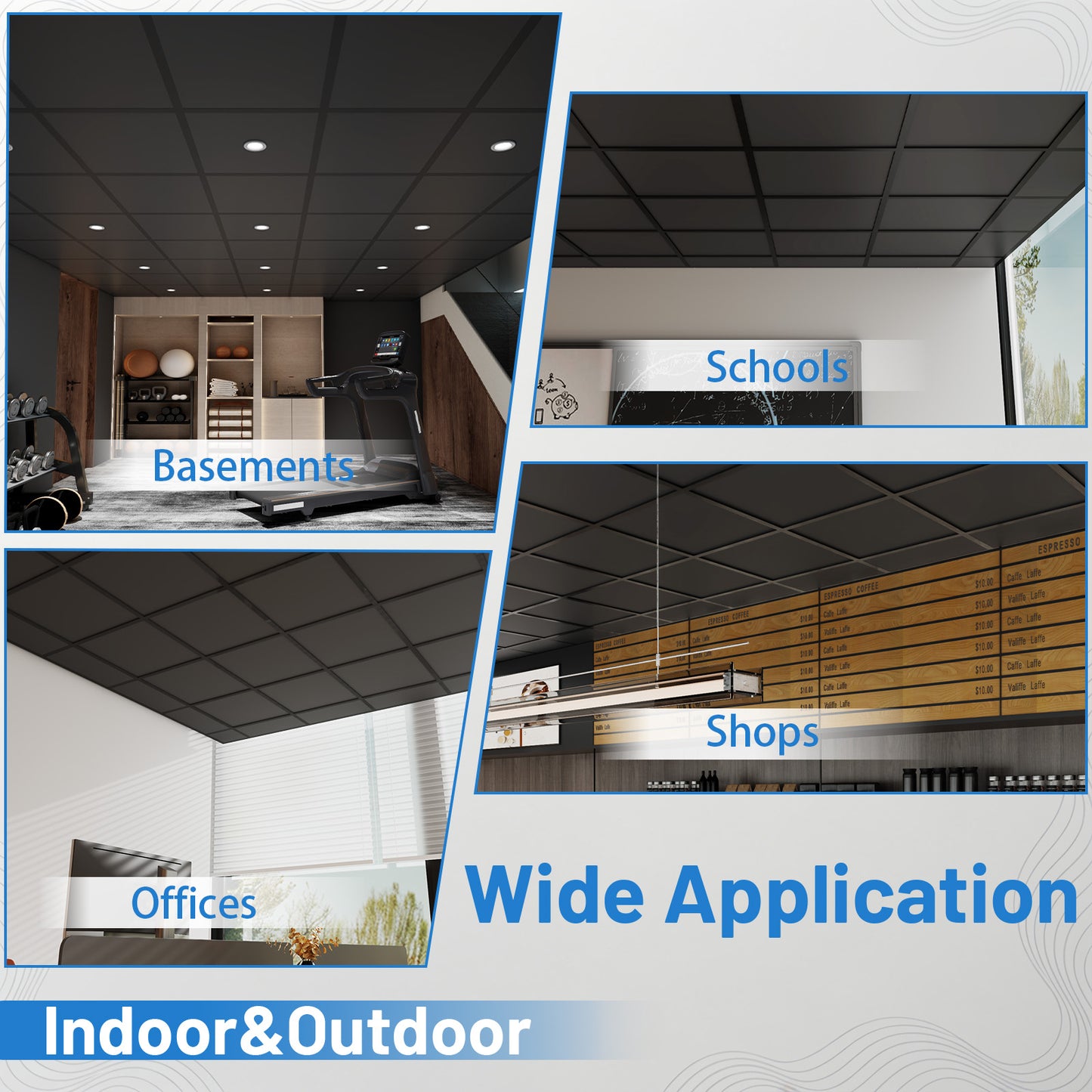 BaseNoir Drop Ceiling Grid System