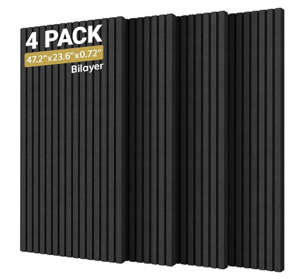 BaseNoir Dual-Layer 0.72" Thickened Acoustic Wall Panels
