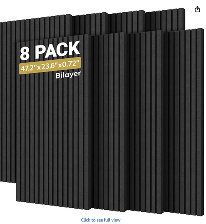 BaseNoir Dual-Layer 0.72" Thickened Acoustic Wall Panels