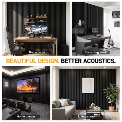 BaseNoir Dual-Layer 0.72" Thickened Acoustic Wall Panels