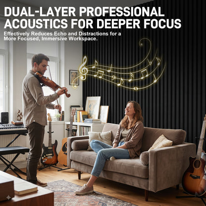 BaseNoir Dual-Layer 0.72" Thickened Acoustic Wall Panels